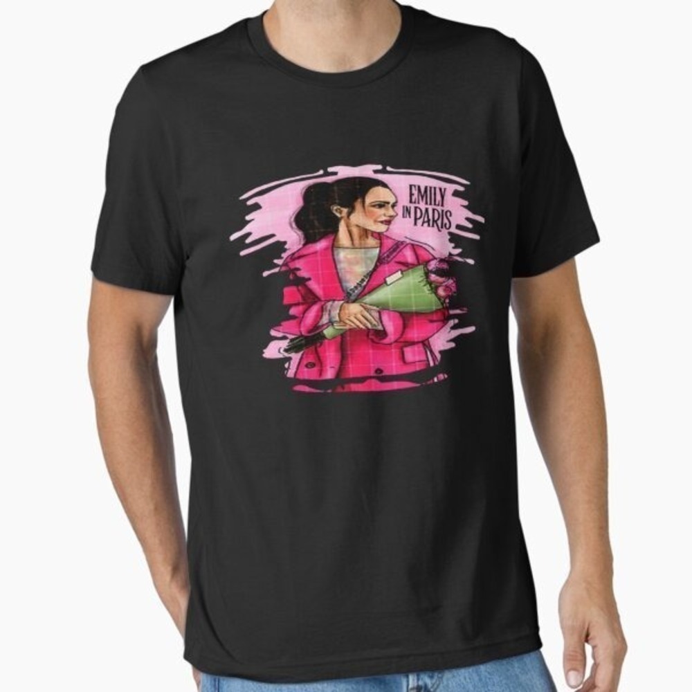 Emily In Paris Outfit Cartoon Style Tee For Women
